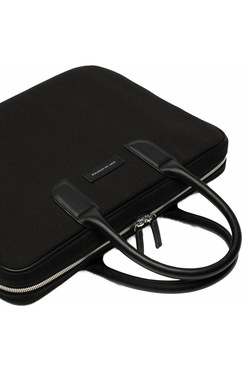 WANT Les Essentiels Lesage Organic Cotton Canvas Computer Bag, Alternate, color, Black