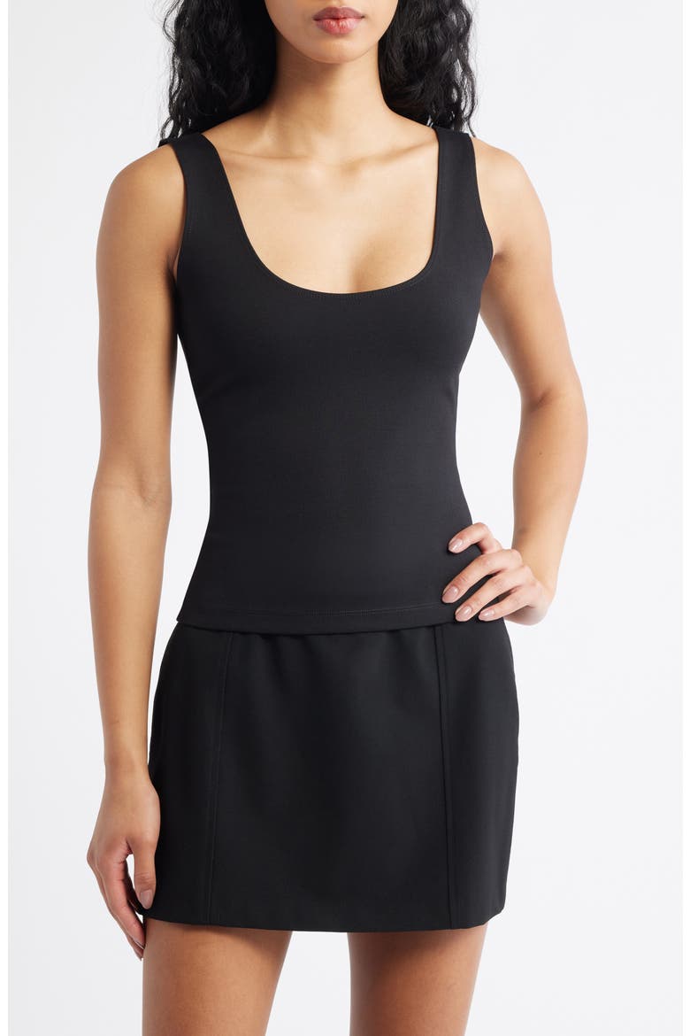 Inez Scoop Neck Tank, Main, color, BLACK
