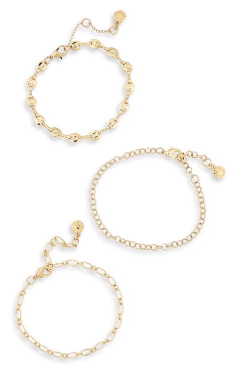 Set of 3 Chain Bracelets