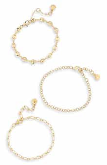 Set of 3 Chain Bracelets