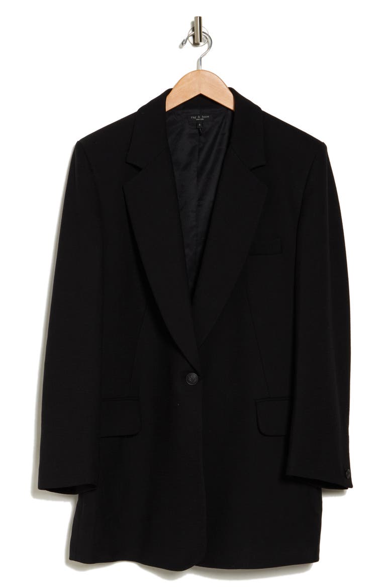 Suzanne Longline Blazer, Alternate, color, BLACK