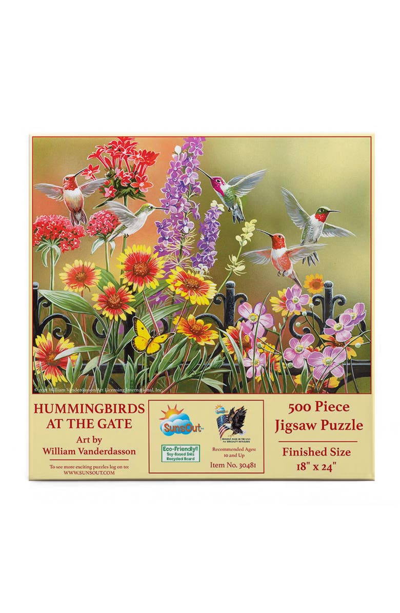 Sunsout Hummingbirds at the Gate 500 piece Jigsaw Puzzle for Adults, Alternate, color, Multicolor