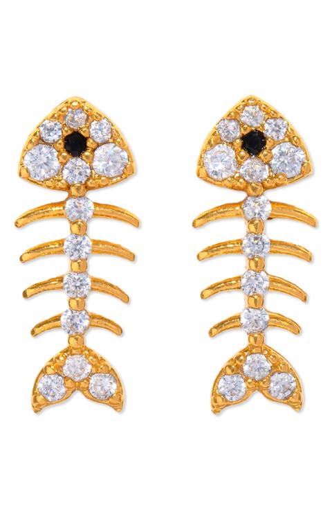 Bone to Pick Stud Earrings
