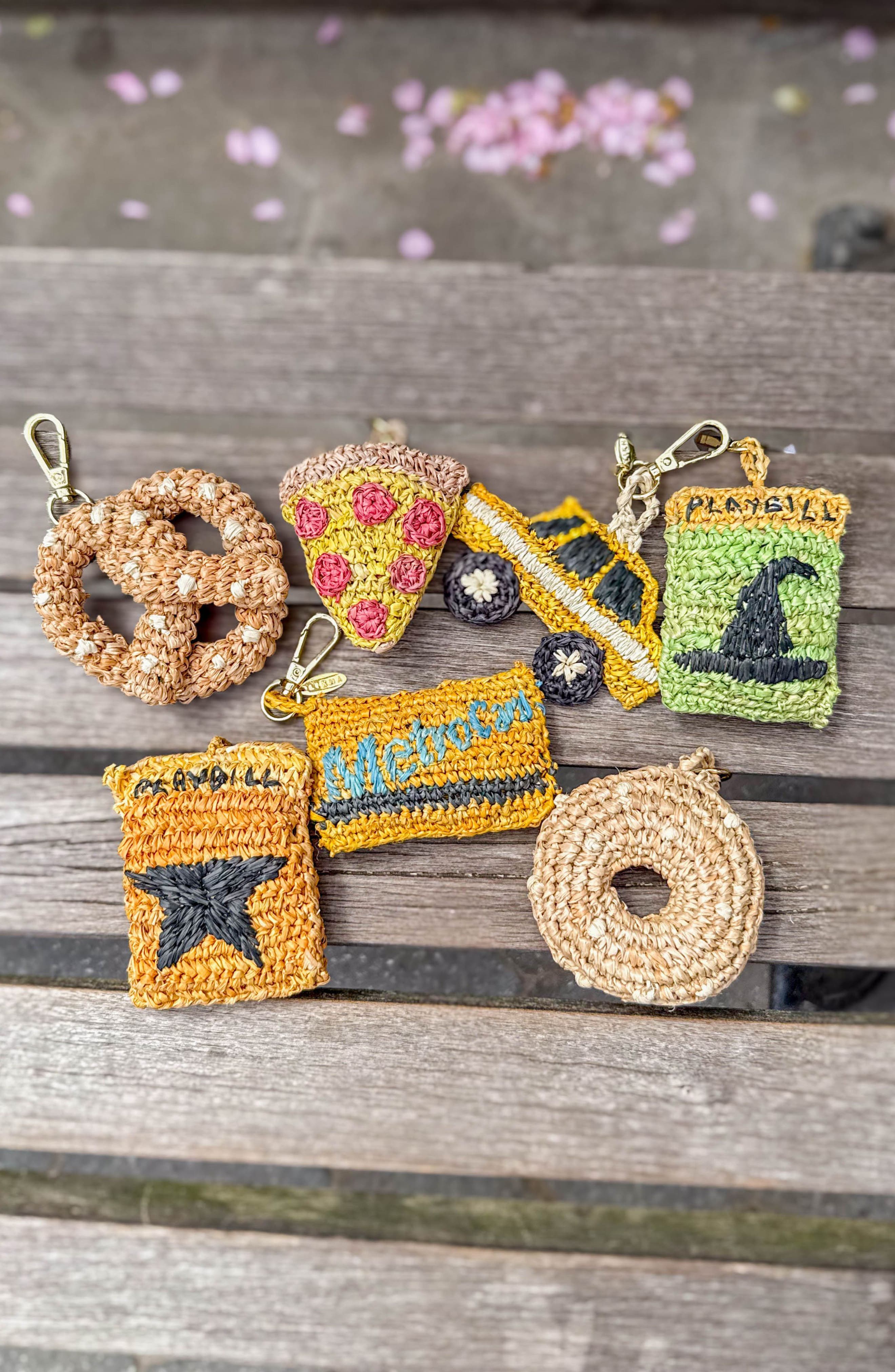LIKHA NYC Wicked Raffia Bag Charm, Alternate, color, Green