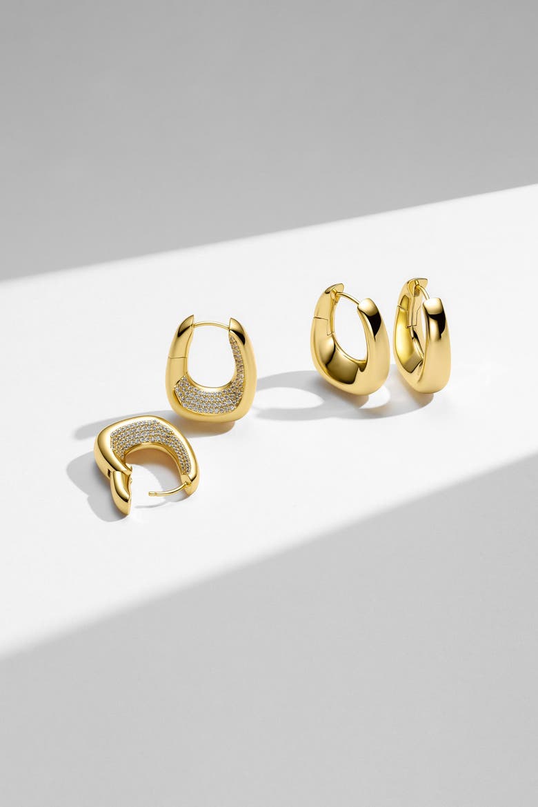 Earrings Borsa Pianura, Alternate, color, 18K Gold Plated