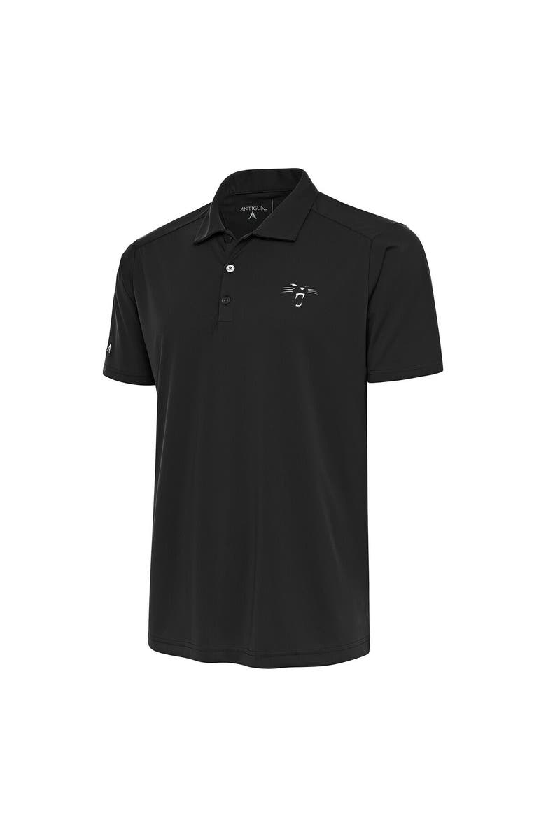 ANTIGUA Men's Antigua Charcoal Carolina Panthers Team Logo Throwback Tribute Polo, Main, color,