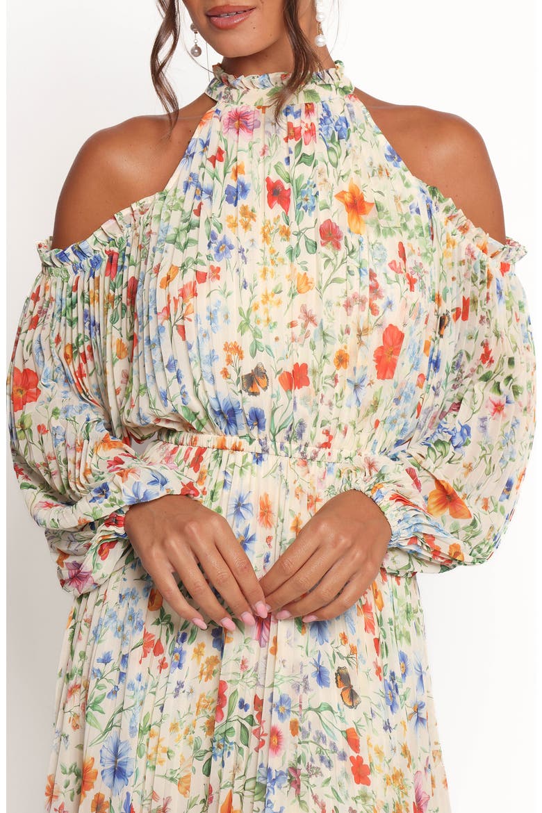 Hilary Floral Cold Shoulder Maxi Dress, Alternate, color, GARDEN FLORAL