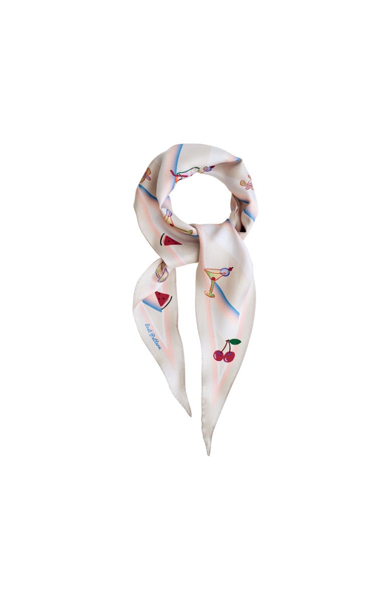 Lost Pattern NYC "Happy Hour" Silk Diamond Neckerchief, Alternate, color, Pink