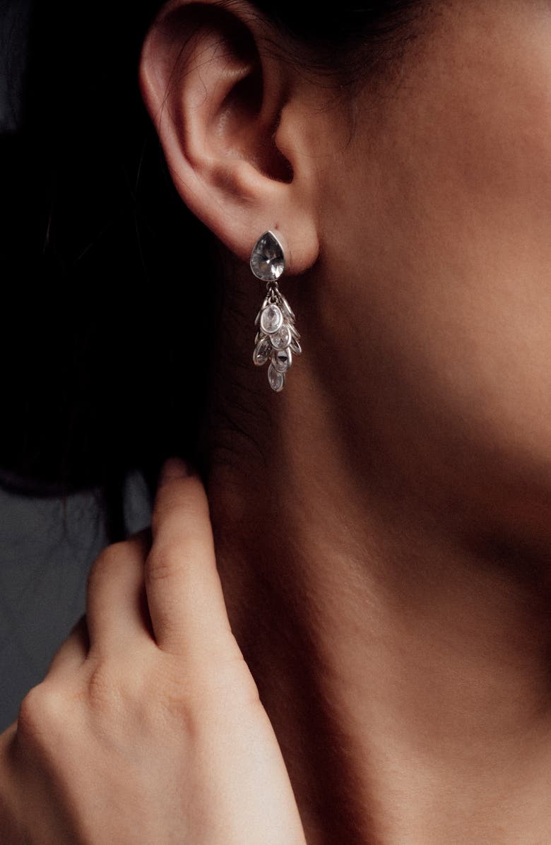 Freya Rose Petite Crystal Drops, Alternate, color, Silver