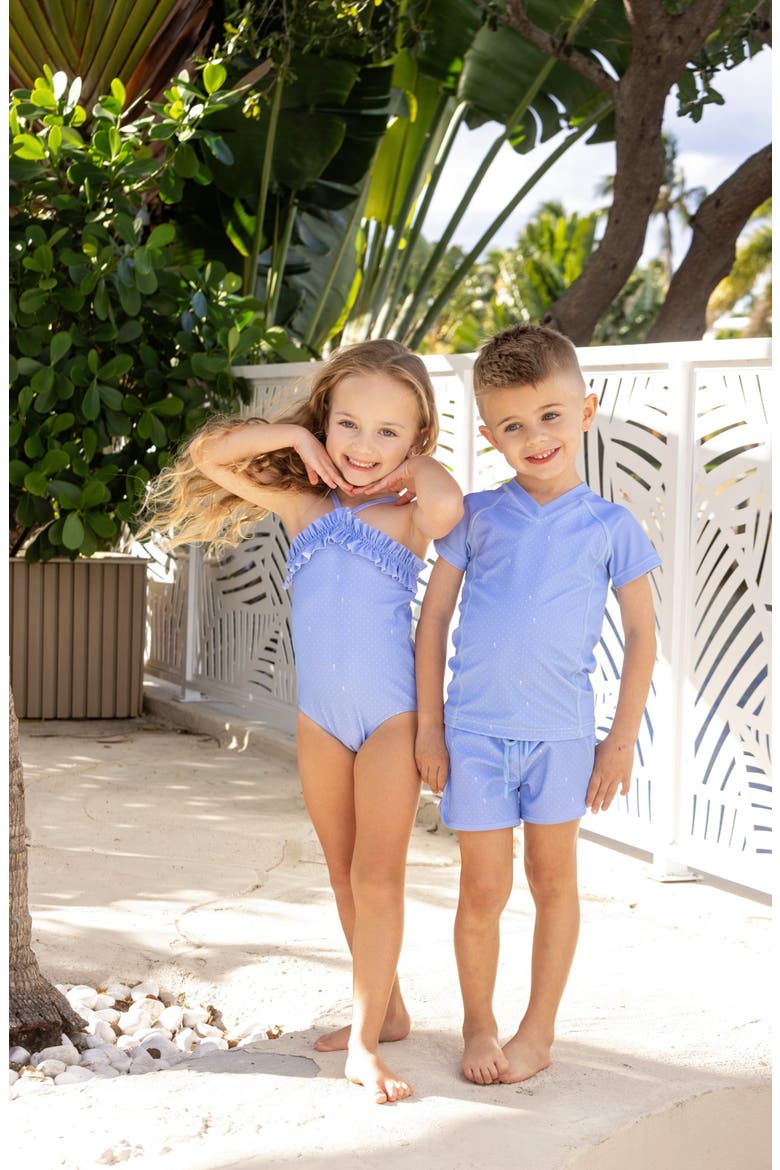 Emblem Swim Pants, Alternate, color, Blue Print