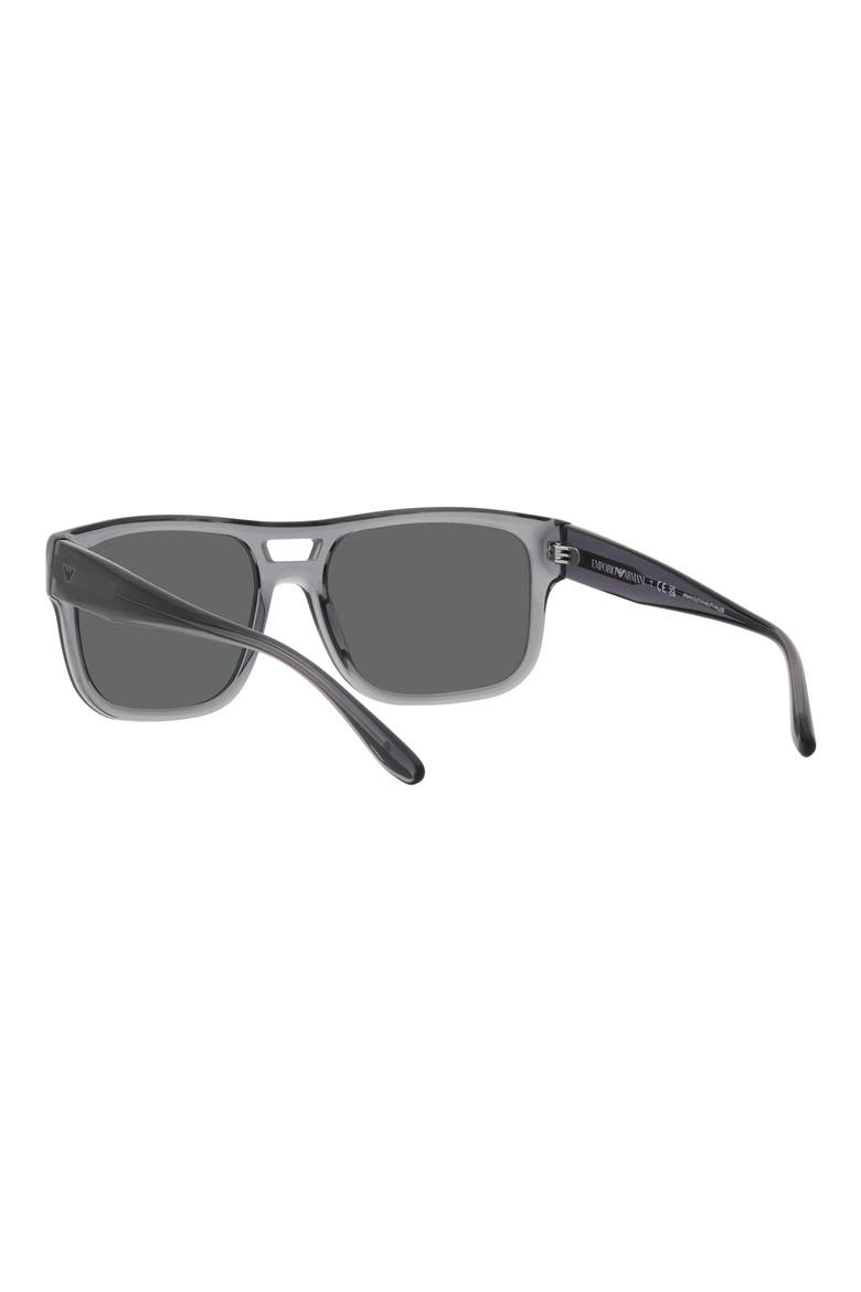 57mm Pillow Sunglasses, Alternate, color, TRANSPARENT GREY