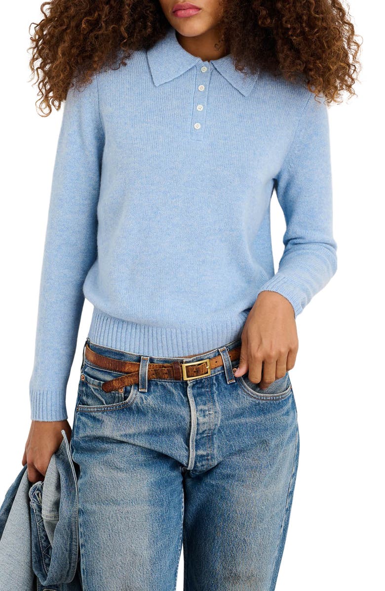 Alex Mill Alice Cashmere Polo Sweater, Main, color, 