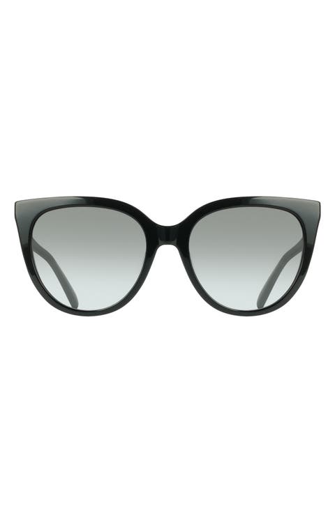 56mm Gradient Cat Eye Sunglasses