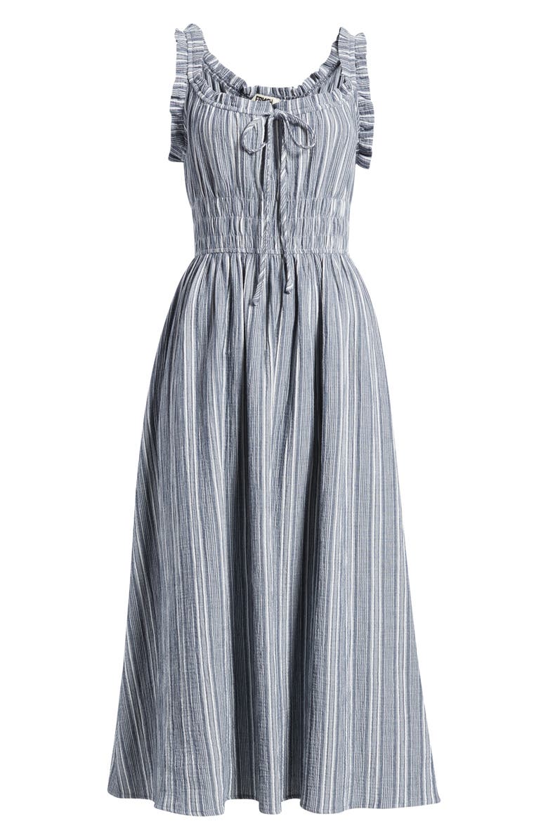 FRNCH Obea Variegated Stripe Organic Cotton Sundress, Alternate, color, Bleu Jean