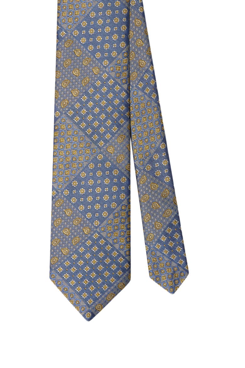 Robert Patchwork Best of Class Necktie, Main, color, Blue Multi