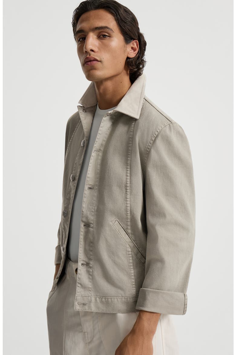 Garment-dyed outerwear jacket, Alternate, color, Khaki
