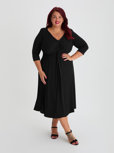 Claudia Peach Touch Knot Front Dress