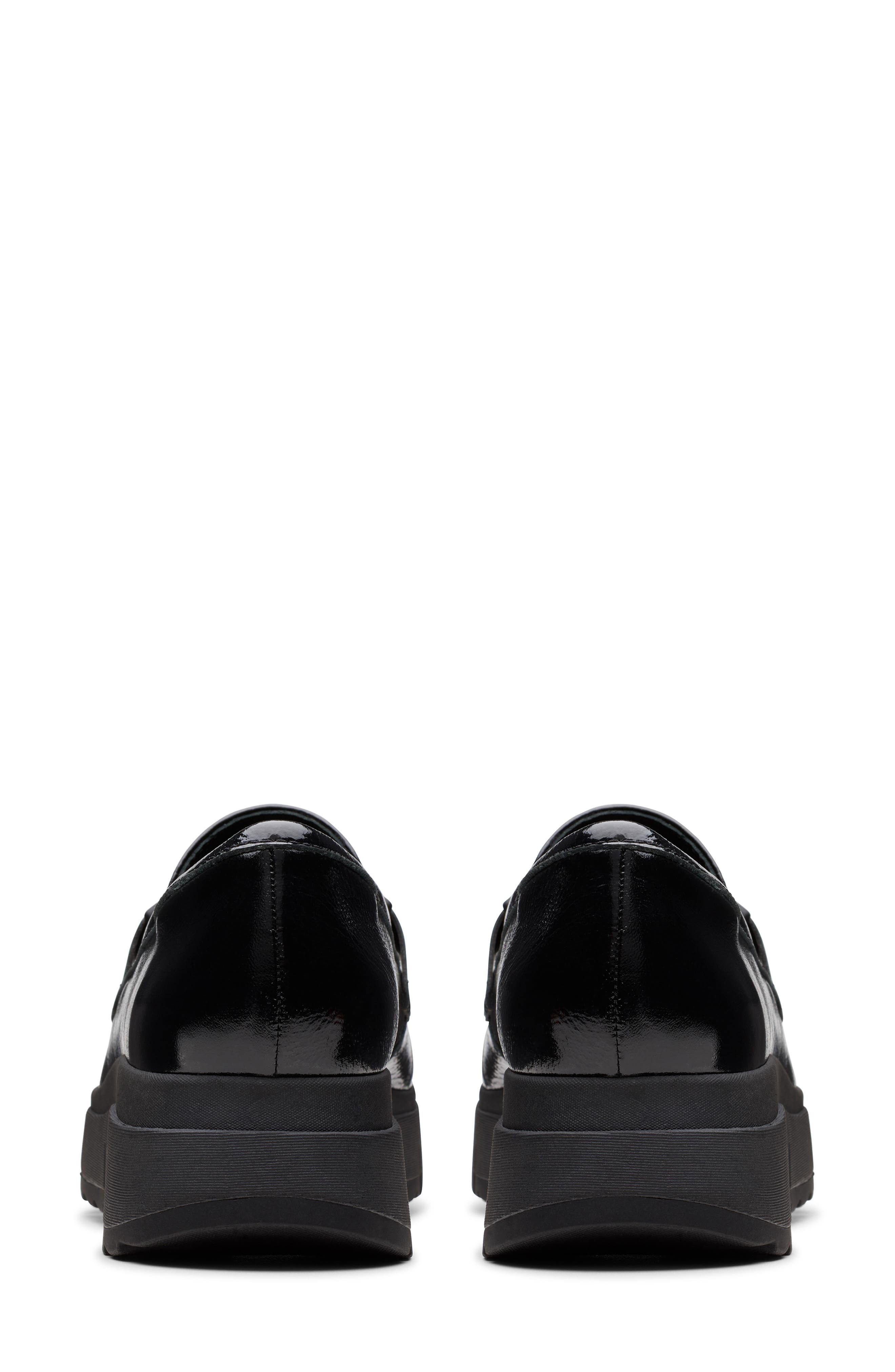 Clarks<sup>®</sup> Loriini Izzy Platform Wedge Bit Loafer, Alternate, color, Black Patent