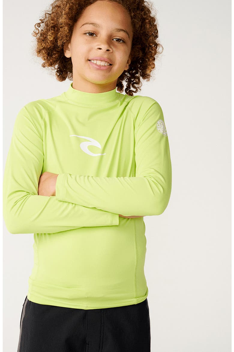 Kids' Waves Up Long Sleeve Rashguard, Main, color, VITAMIN C