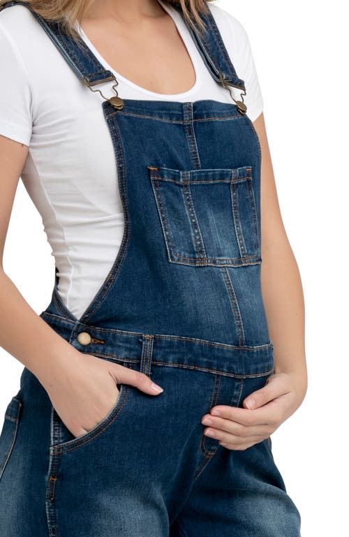 Ripe Maternity Denim Overalls In Purple