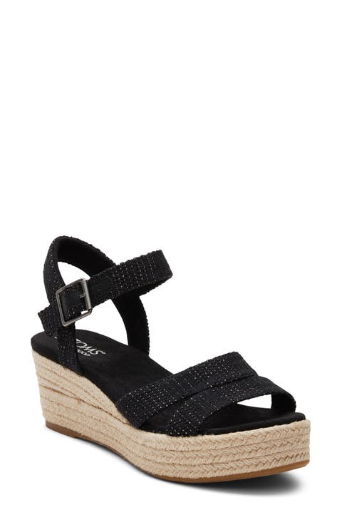 Audrey Ankle Strap Espadrille Platform Wedge Sandal (Women)