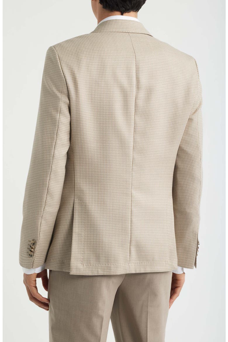 Hutson Slim Fit Light Light Purple Houndstooth Check Virgin Wool Sport Coat, Alternate, color, TAN