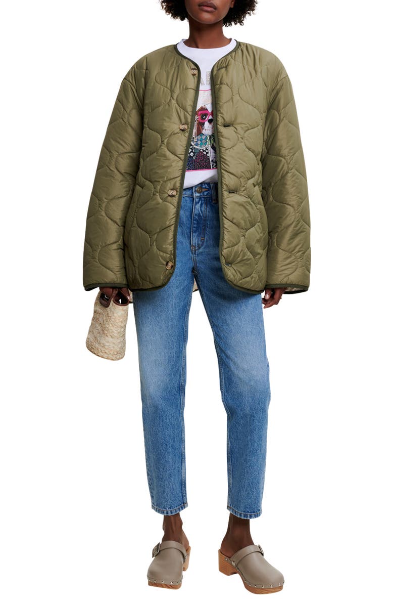 maje Brandino Reversible Quilted Jacket, Main, color, 