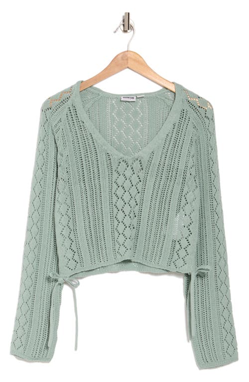 Shop Noisy May Luna Cinched Sweater In Aqua Gray
