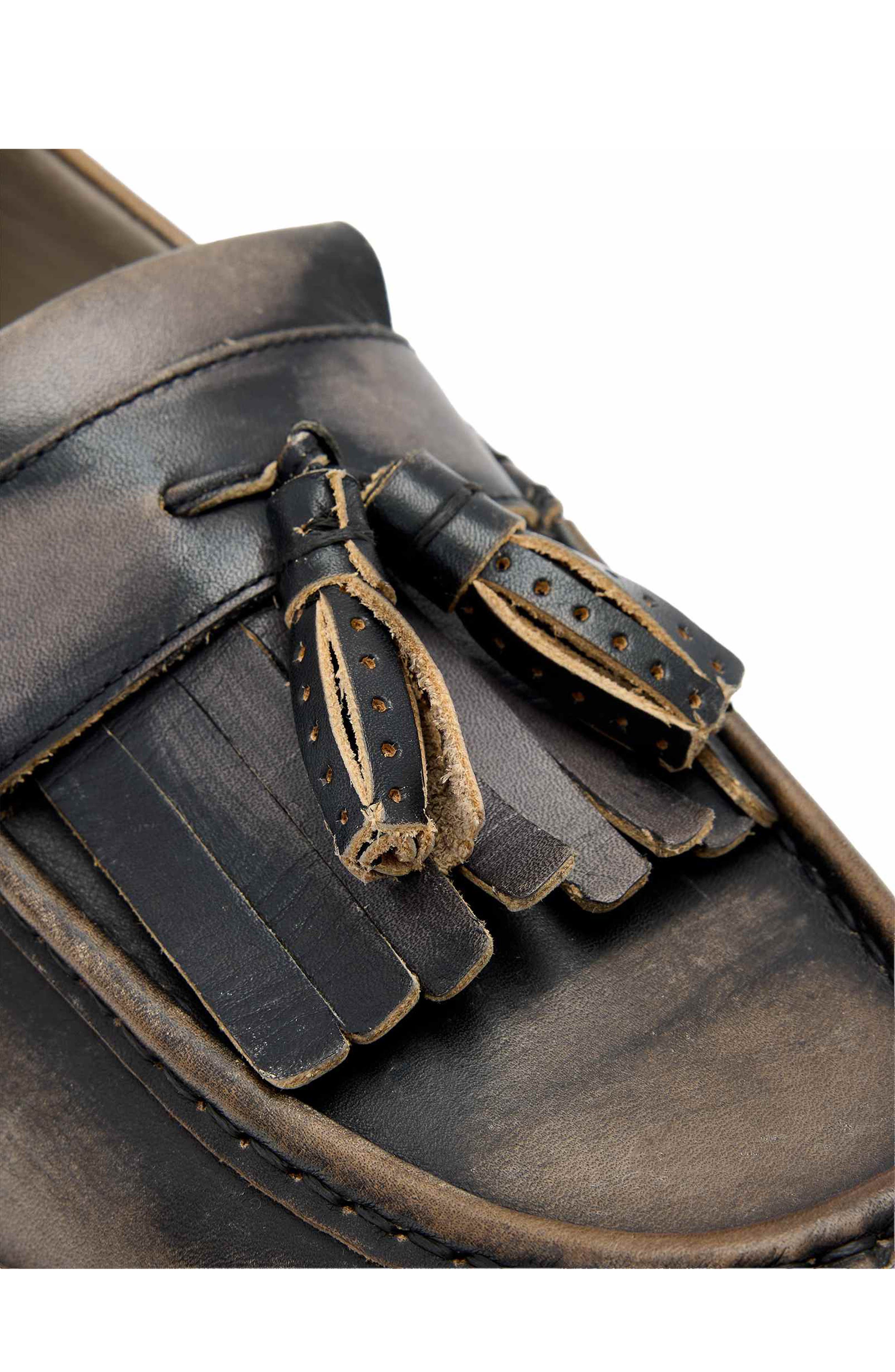 AllSaints Skiff Tassel Loafer, Alternate, color, Washed Black