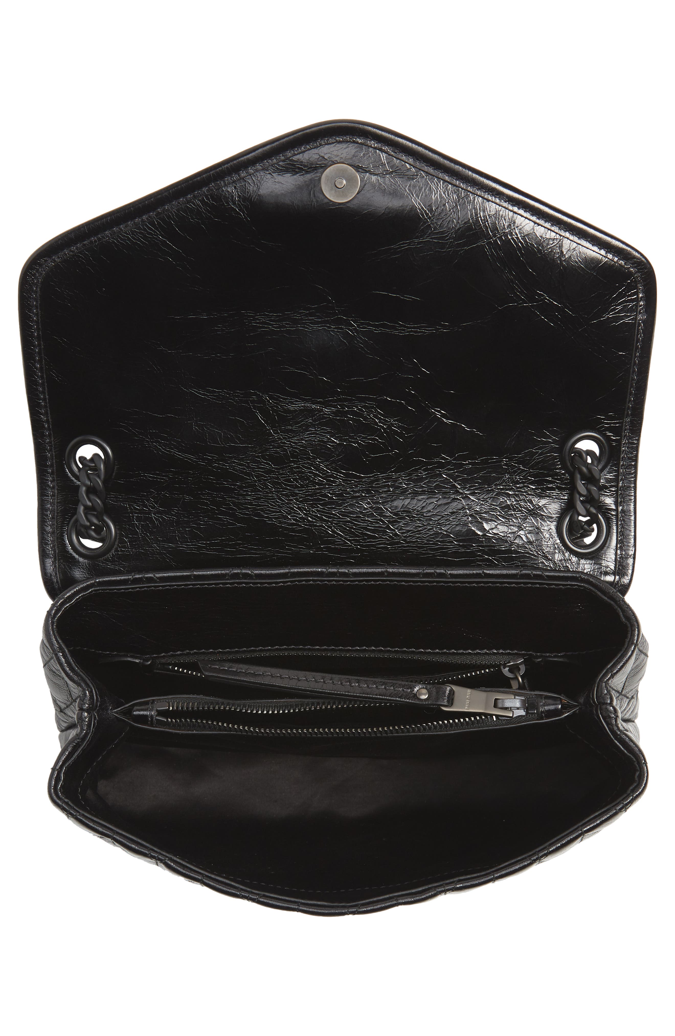 Miu Miu Matelassé Quilted Leather Shoulder Bag, Alternate, color, 