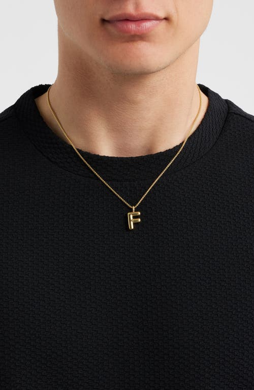 Open Edit Waterproof Bubble Initial Pendant Necklace