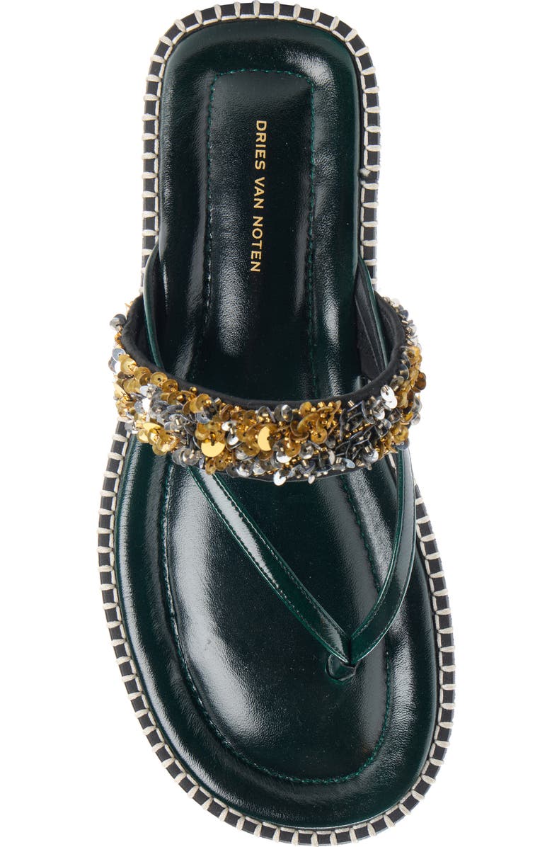 Dries Van Noten Sequin Slide Sandal, Alternate, color, Silver