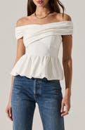 ASTR the Label Tennille Off the Shoulder Peplum Top