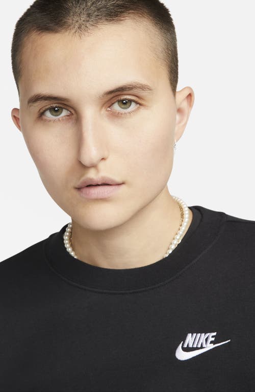 Nike Sportswear Club Fleece Crewneck Sweatshirt In Black