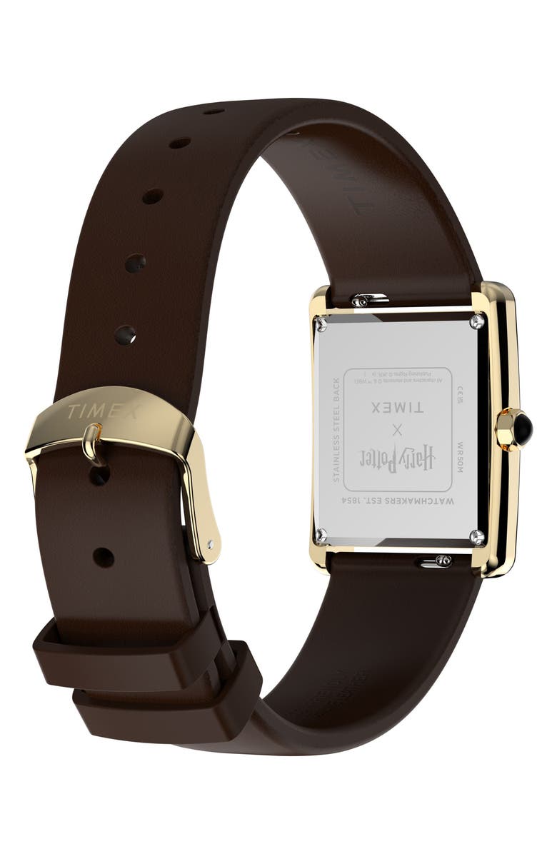 Timex<sup>®</sup> Harry Potter x Timex Hailey Hogwarts 24mm Leather Strap Watch, Alternate, color, Gold-Tone