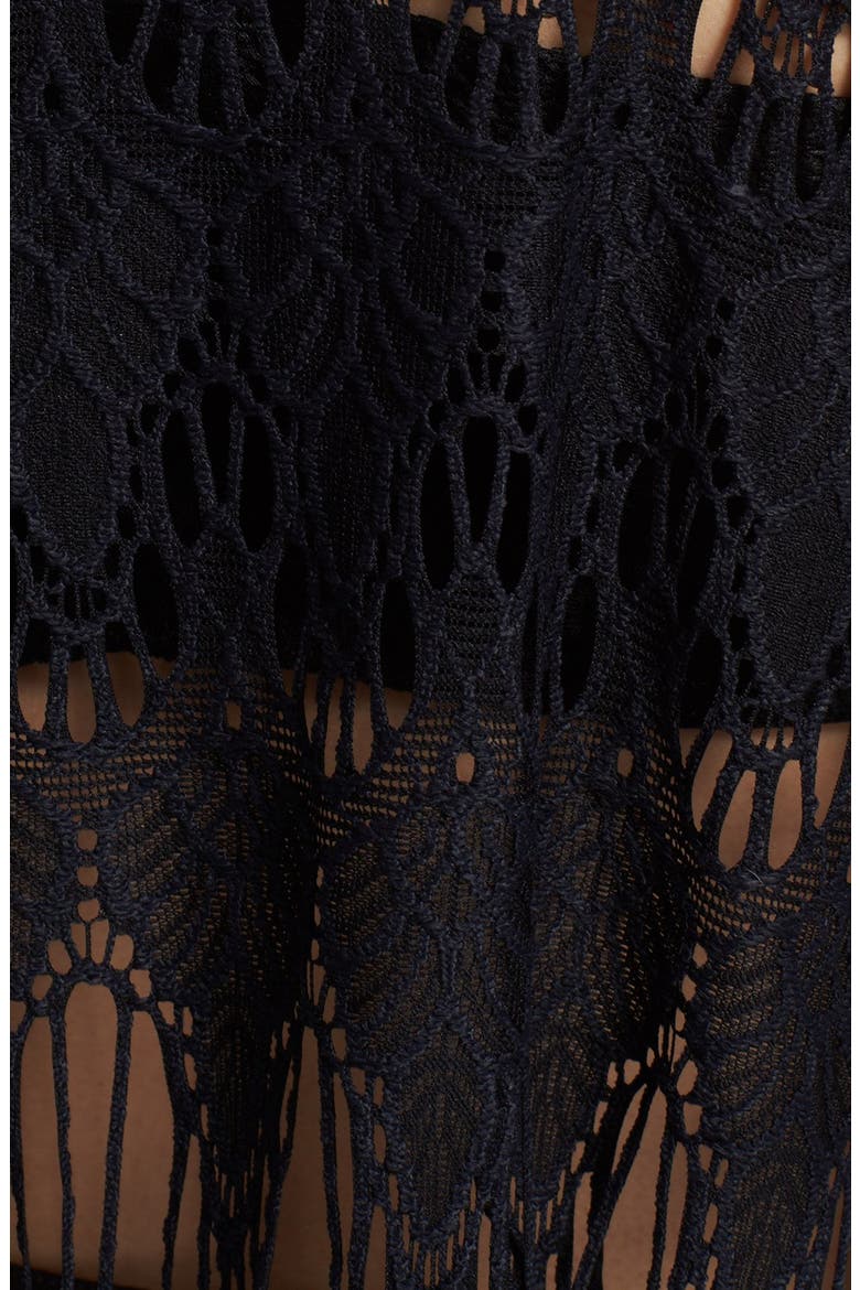 Fringed Lace Tank, Alternate, color, BLACK