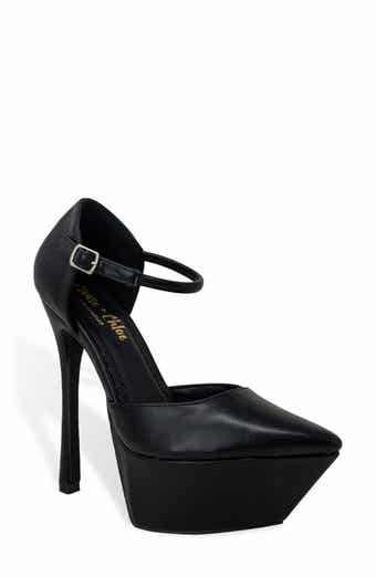 CHASE AND CHLOE Pointy Toe d'Orsay Platform Pump