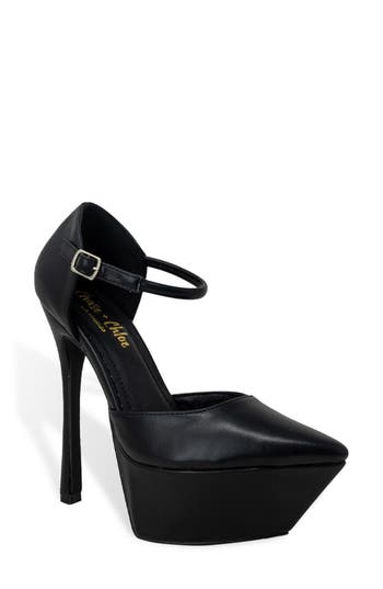 CHASE & CHLOE CHASE AND CHLOE POINTY TOE D'ORSAY PLATFORM PUMP 