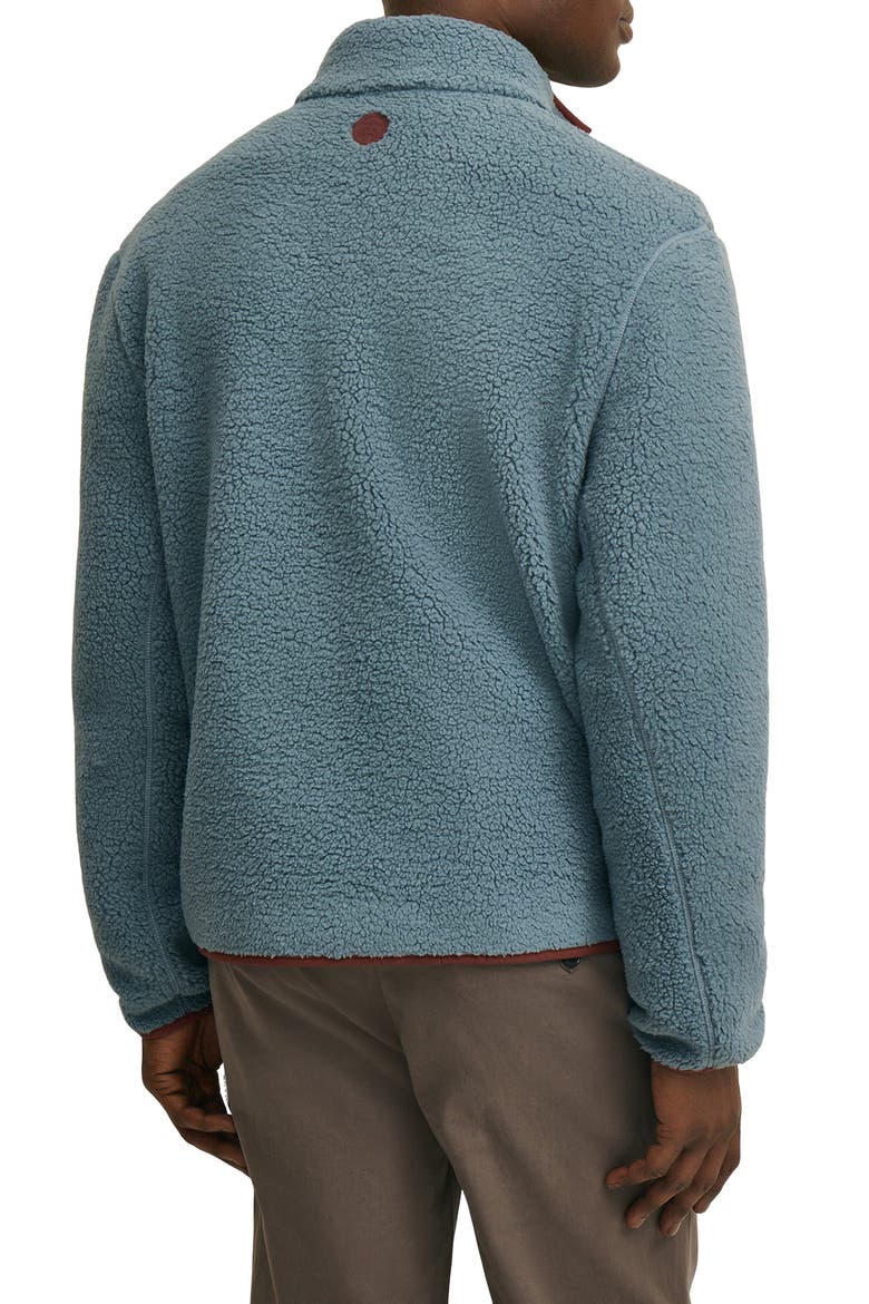 Teddy Fleece Full Zip Jacket, Alternate, color, STONE WASH BLUE HTR