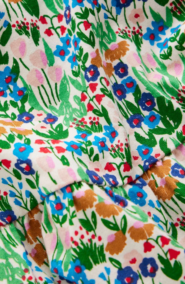 Mini Boden Kids' Floral Long Sleeve Cotton Jersey Dress, Alternate, color, Kingfisher Spring Flowerbed