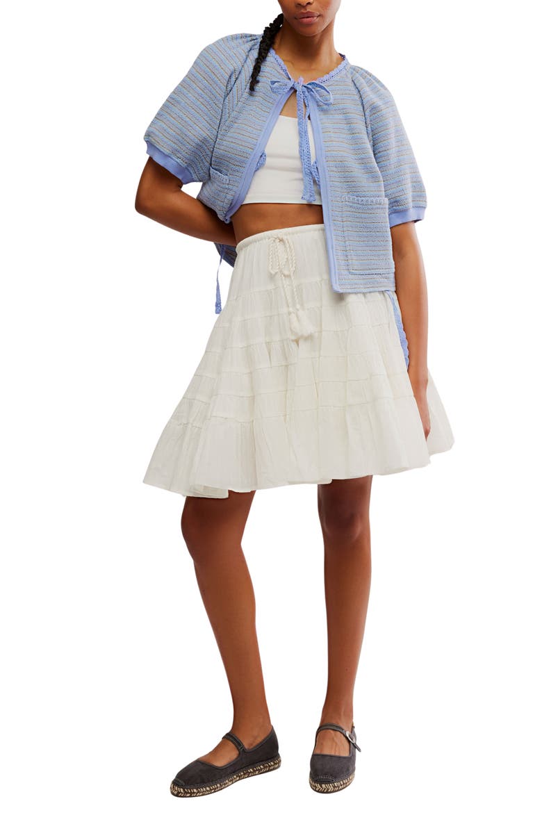 Free People Many Layers Fit & Flare Skirt, Alternate, color, Clean Ivory