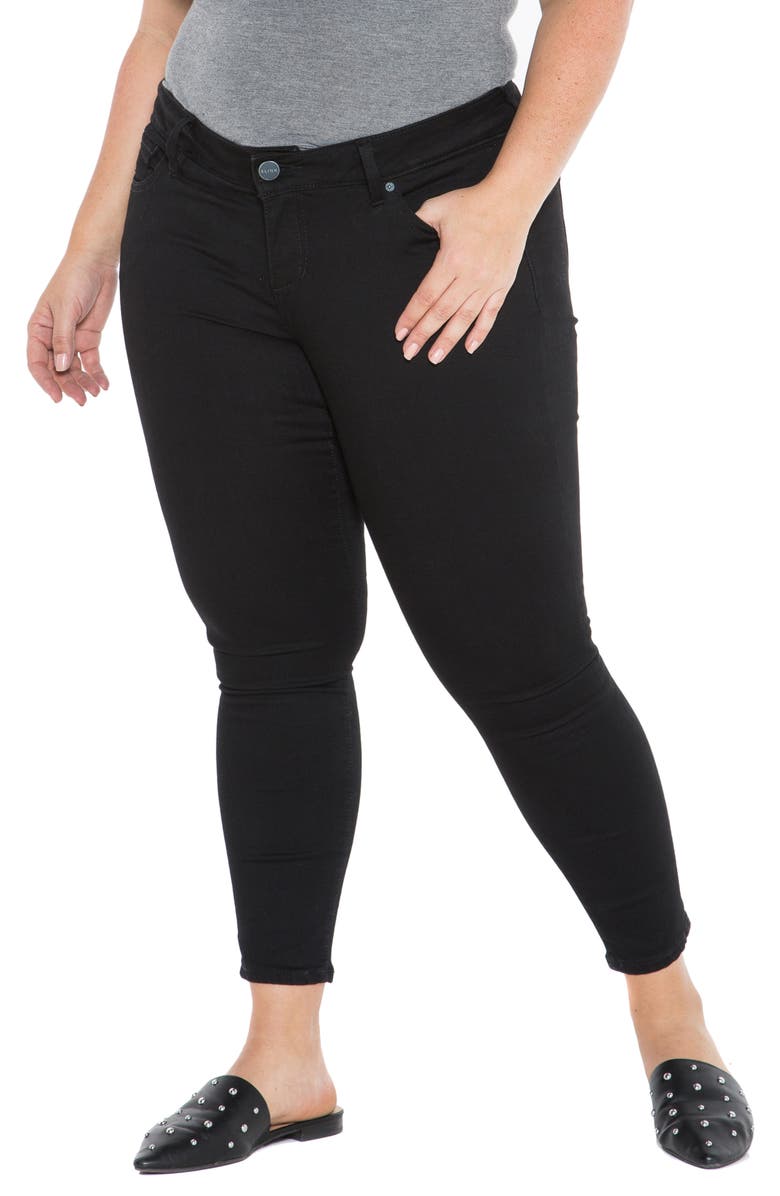 SLINK Jeans High Waist Ankle Skinny Jeans, Alternate, color, Black
