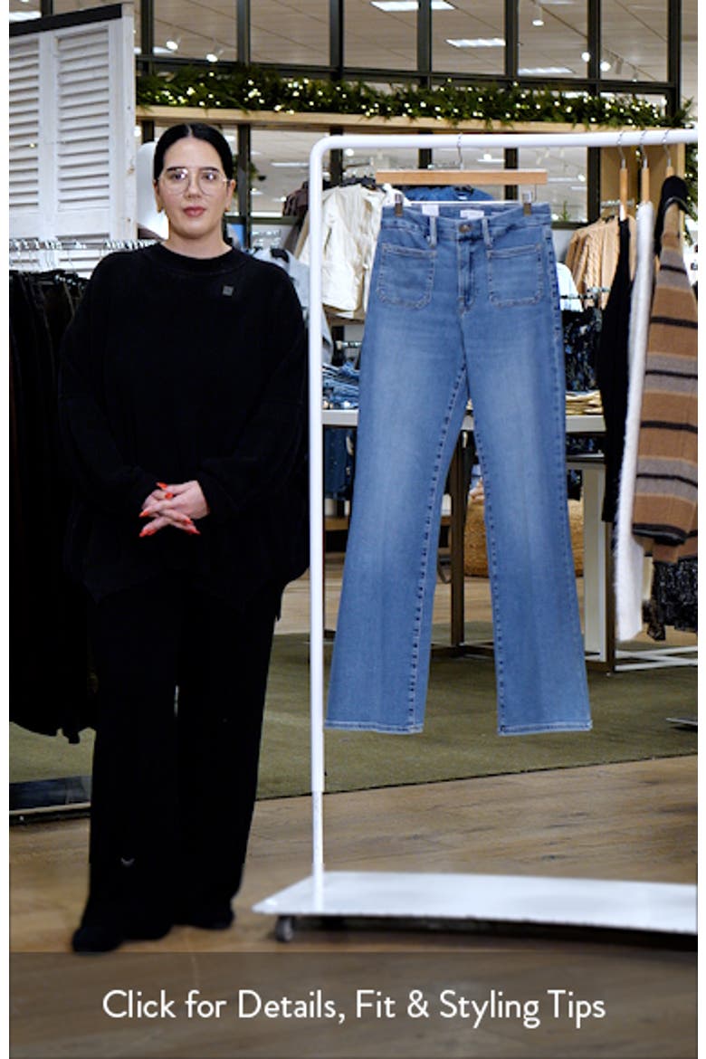 Good Legs Patch Pocket High Waist Flare Jeans video