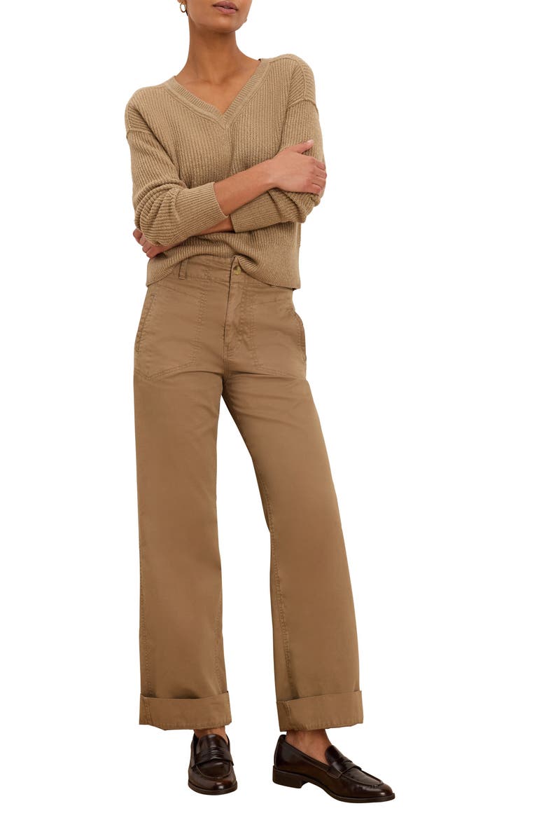Cozy Cottage V-Neck Sweater, Alternate, color, OAK