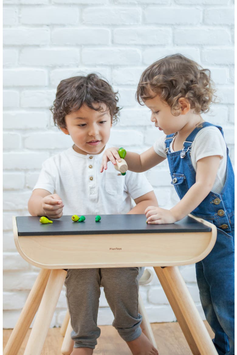 Chalkboard Table & Chair, Alternate, color, BROWN