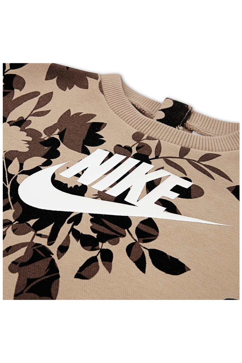 Floral Print Pullover & Flare Leggings, Alternate, color, BLACK