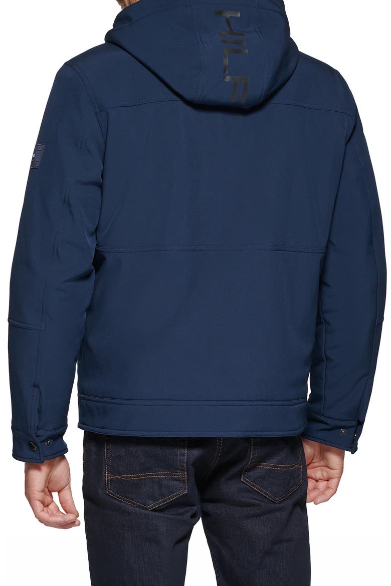 Soft Shell Hooded Jacket with Faux Shearling Lining, Alternate, color, MIDNIGHT