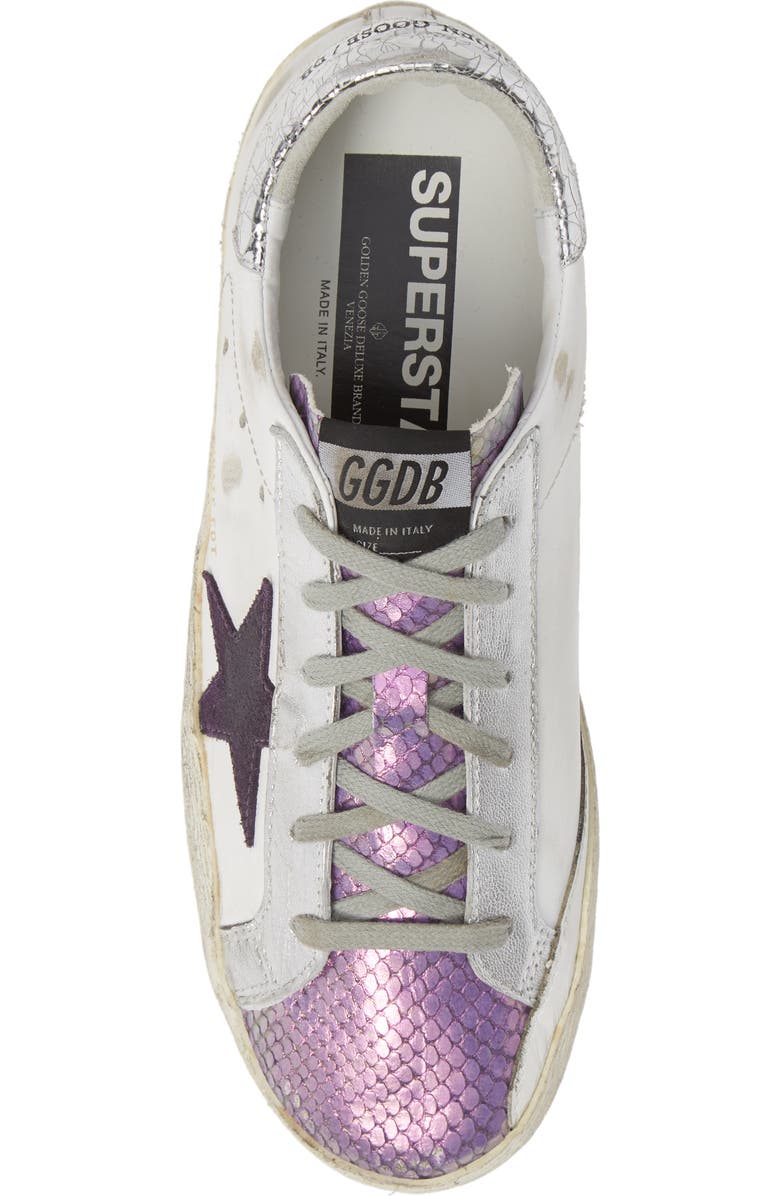 Golden Goose Superstar Metallic Sneaker, Alternate, color,