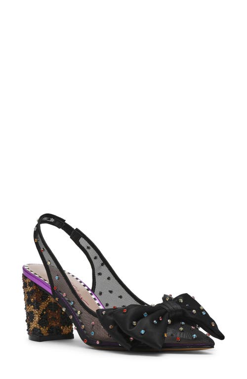 Betsey Johnson Dafney Slingback Pump in Leopard Multi 