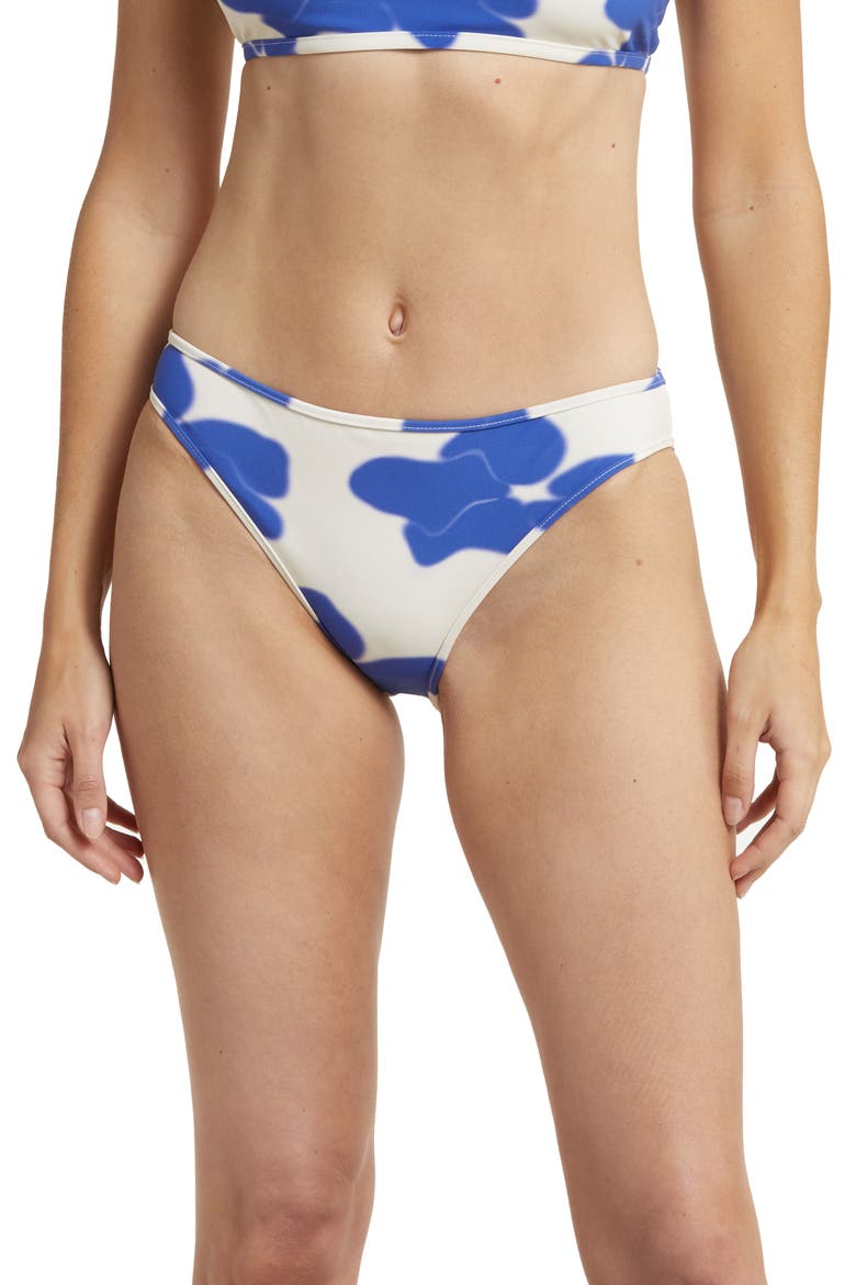 High Cut Bikini Bottoms, Main, color, BLUE/ WHITE FLORAL
